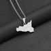 Italy Sicily map and city necklace couple style stainless steel ethnic style popular necklace_voghion.com