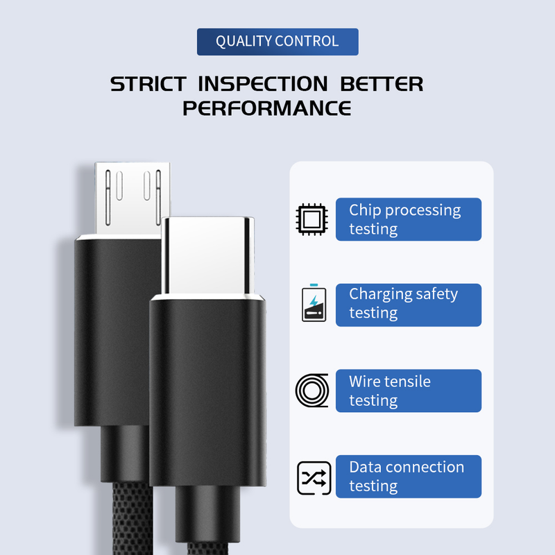 60W Type PD C To Micro USB QC 3.0 3A Quick Charge Adapter Cable Quick Charge Data Cable        Q    harge  able  harge  able_voghion.com
