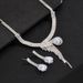 Collana orecchini bracciale con zirconi a goccia intarsiati di lusso e borsa da sera lucida, abito da banchetto in quattro pezzi_voghion.com