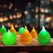Flameless LED Candle Light - Realistic Pear & Apple Shape, Battery Operated, Halloween Christmas Party Decor, Home Table Centerpiece_voghion.com