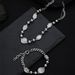 Niche design light luxury temperament titanium steel cat's eye necklace white moonlight element men and women accessories clavicle chain jewelry_voghion.com