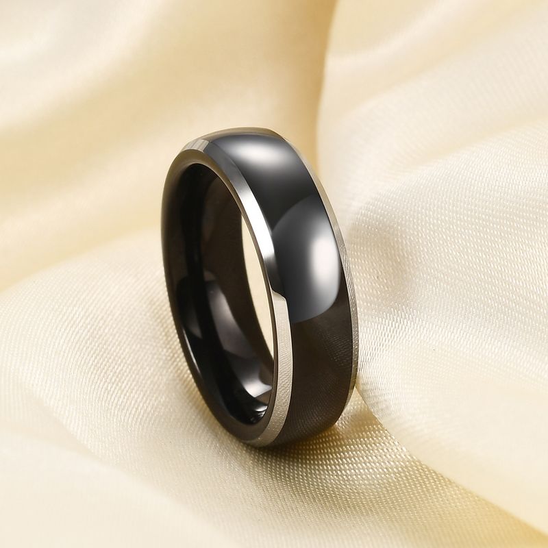 Sieraden voor mannen en vrouwen, 6 8 mm, mode, wolfraamstaal, gladde ring, persoonlijkheid, lasergravering met logo._voghion.com