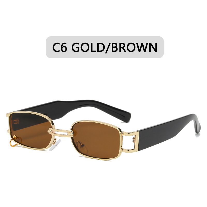 Nowe kwadratowe okulary przeciwsłoneczne damskie Markowe okulary przeciwsłoneczne Small Rectangle UV400 Męskie czarne okulary przeciwsłoneczne Retro okulary dla kobiet_voghion.com