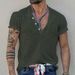 Unbeatable Quality 2025 Summer New Men's Bamboo Knot Henry Buckle Casual Solid Color Slim Short Sleeve T-shirt For Men_voghion.com