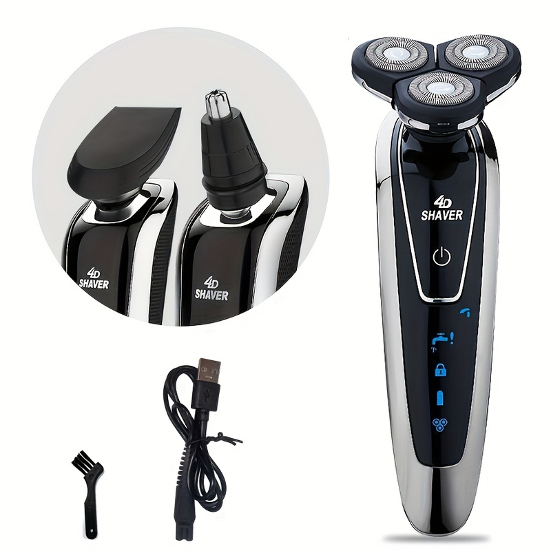 Rechargeable Electric Razor For Men - Cordless, Waterproof, Wet/Dry Shaving For A Clean And Smooth Face_voghion.com