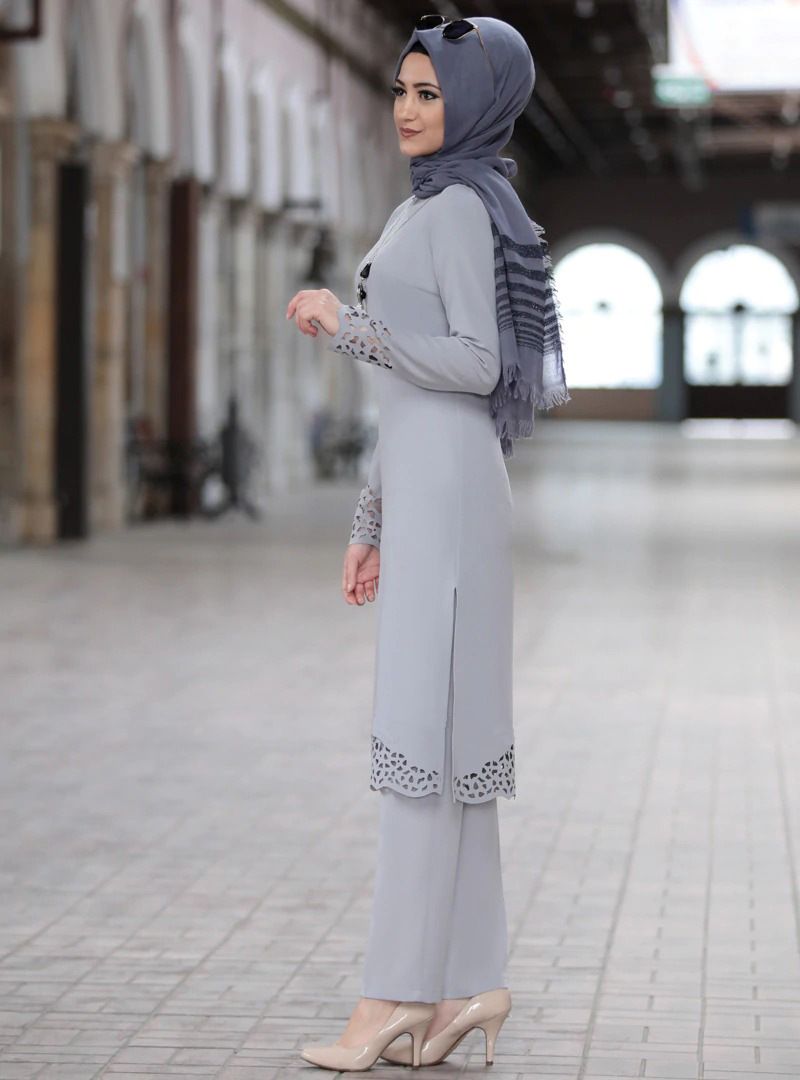 Women's Clothing Abaya Robe Set Burnt Flower Dress Two piece Spring Outfit_voghion.com