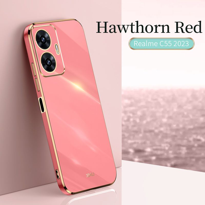 Silikonové pouzdro pro Realme C55 2023, luxusní pozlacené, měkké, zlaté, pro OPPO Realme GT NEO 5 3 5G 9i 10 ProPlus C33 V20 C31 C35_voghion.com