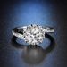 Round bag twisted small bud micro simulation one carat women's with inlaid first flower diamond ring_voghion.com