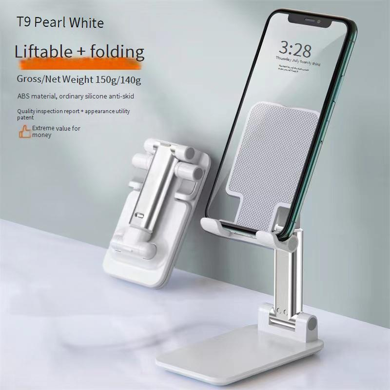 Adjustable Foldable Phone Stand Holder For Desk, Compatible With Smartphones & Tablets, Universal Alloy Mobile Stand For Office, Home, Watching Videos_voghion.com