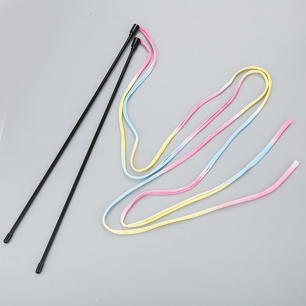 Giocattolo per gatti con bacchetta magica e nastro colorato_voghion.com