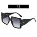 Gafas de sol para hombre y mujer Gafas de sol cuadradas de montura grande con protección UV y palabra en T Gafas de sol de moda para hombre y mujer Gafas de sol_voghion.com