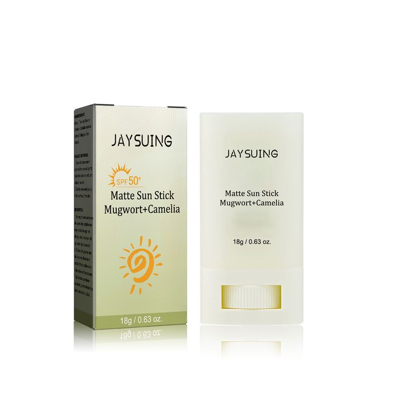 Crema protectora solar FPS50 en barra mate de 18 g, protección UV en barra para rostro y cuerpo, crema hidratante facial con bloqueador solar, barra blanqueadora_voghion.com