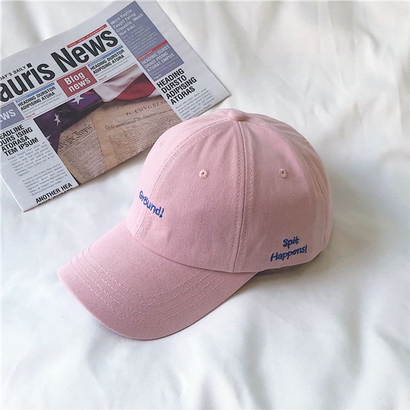 Gorra de béisbol estilo universitario con bordado de letras para hombre, estilo lavanda, versión coreana, estilo universitario, con protección solar y pico de pato._voghion.com