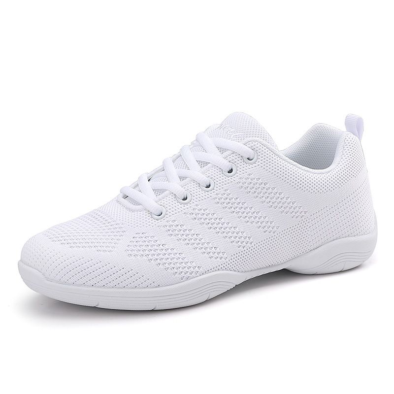 Sport Professionele Aerobics Zachte Zool Schokabsorberende Jazz Cheerleading Witte Mesh Nieuwe Dansschoenen voor Dames_voghion.com
