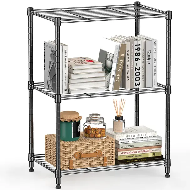 Scaffalatura portaoggetti in filo metallico da 450 libbre, scaffalatura a 3 livelli, organizer in acciaio, per casa, cucina, ufficio, cromata (11,8' P x 17,7' L x 26,3' A)_voghion.com