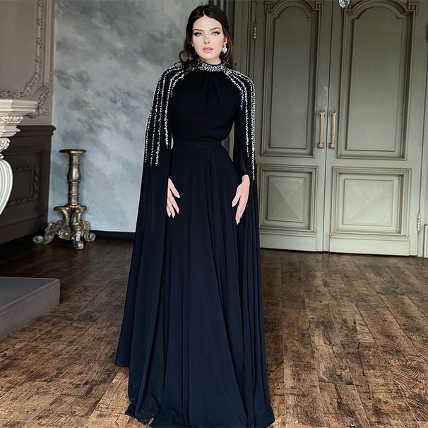 Dámské oblečení Lehké luxusní vysoce kvalitní diamantem zdobené dámské temperamentní dlouhé sukně_voghion.com