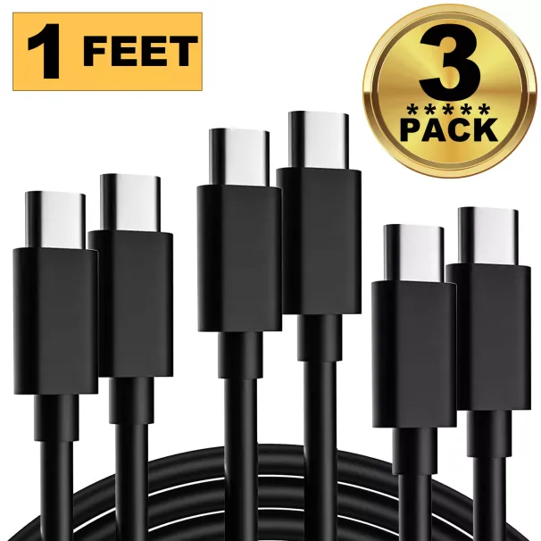 3x zu USB-C Kabel Schnellladegerät Typ C Ladekabel Daten SYNC 1/3/6/10 Fuß_voghion.com