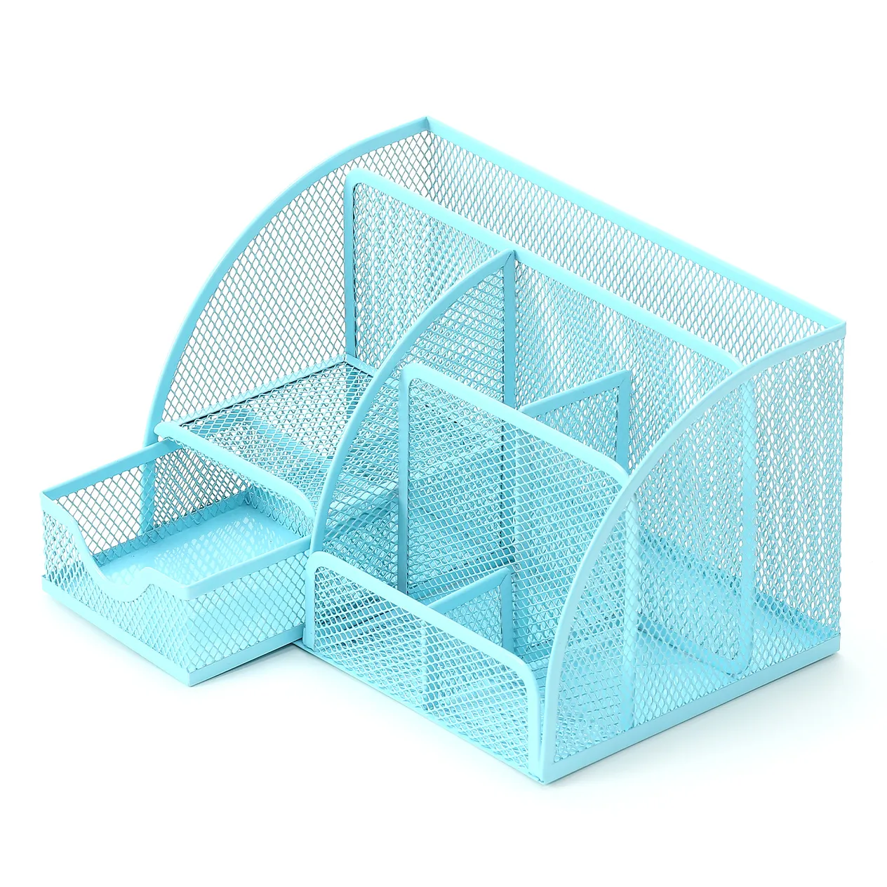 Porte-stylo en métal fournitures de bureau en gros multifonctionnel personnalité créative stylo baril combinaison papeterie bureau boîte de rangement creuse_voghion.com