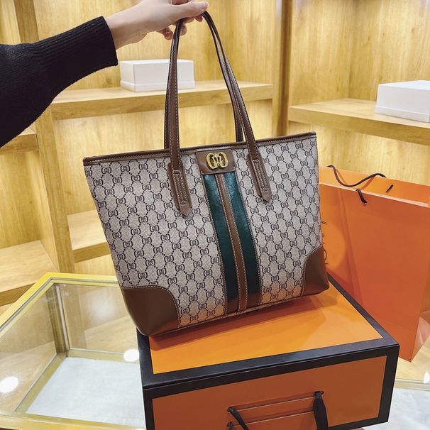 Geantă de mână pentru femei, geantă de mână cu un singur umăr, tipărită, de vară 2024, de lux, la modă, de mare capacitate, versatilă_voghion.com