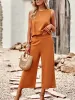 Heißer verkauf 2023 Sommer Leinen Hose Sets Elegante Mode Casual Ärmelloses Top und Hosen Anzug Zwei Stück Set für Frauen passenden Outfit_voghion.com