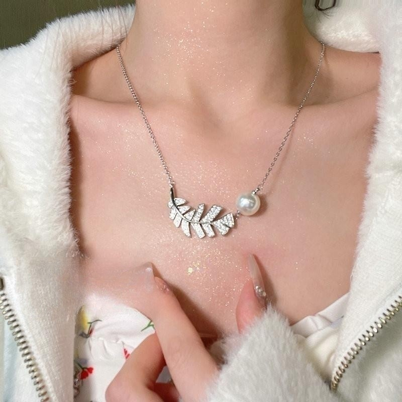 Designer's Alloy Sweetheart Feather Water Drop Gem Bracelet Star River Shining Teardrop Feather Zircon Ring Set_voghion.com
