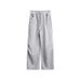 Herren Cargo-Jogginghose mit gerader, lockerer Passform – Schwere Polyester-Jogginghose mit Kordelzug in der Taille, vielseitige Streetwear in Grau_voghion.com