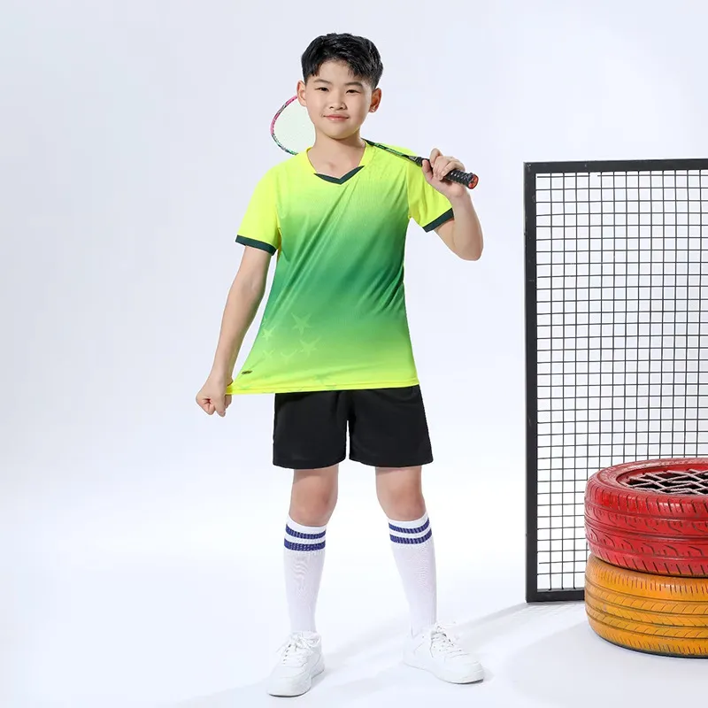 Men's Clothing short-sleeved training suits printed girls' jerseys children's football suits boys' summer game uniforms_voghion.com