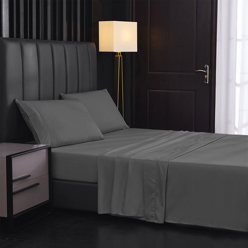 Set di lenzuola in flanella spazzolata, lenzuola piatte tinta unita, ultra morbide e traspiranti, per letto singolo, matrimoniale e king size. Include 1 lenzuolo piatto, 1 lenzuolo con angoli e 2 federe._voghion.com