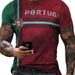 men's 3D Letter Printed Round Neck Short Sleeve T-Shirt_voghion.com