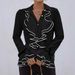 Women's Clothing Spring New Solid Color Casual Ruffled Trumpet Sleeve Shirt Tops_voghion.com