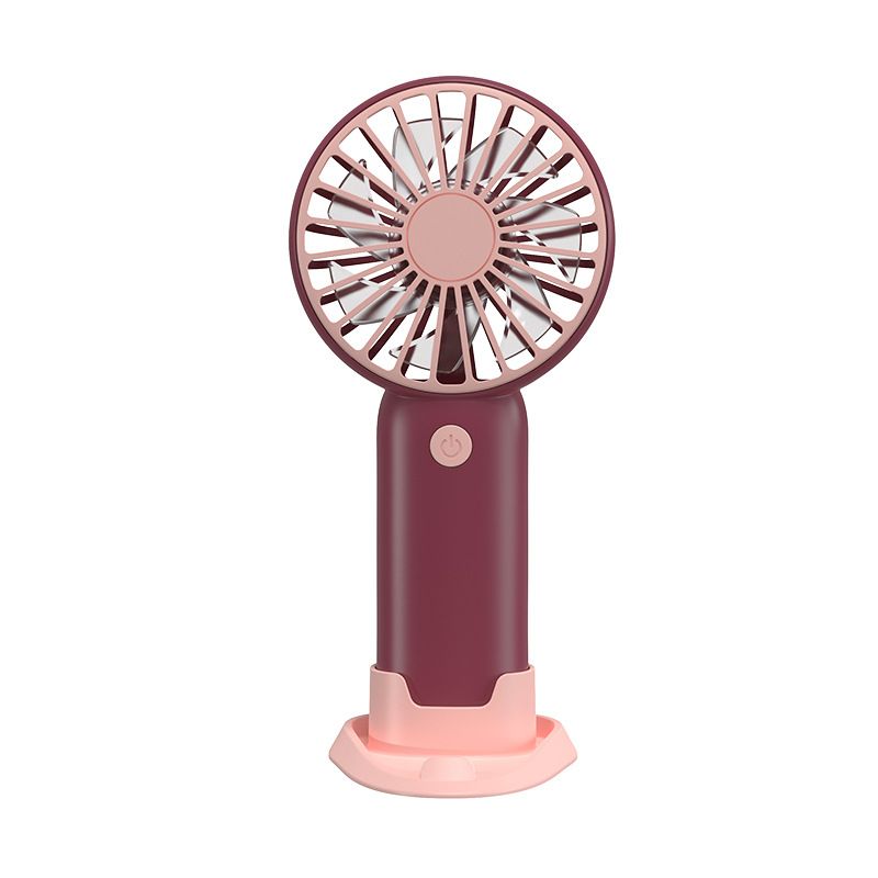 Ventilatore portatile ricaricabile tramite USB con 3 velocità e supporto per telefono - Ventilatore da tavolo portatile per esterni/ufficio_voghion.com