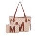 Light Luxury Large Capacity Letter Print Tote Shoulder Bag Set Stylish And Practical For Everyday Use, Soft Textured Crossbody Bag With Zipper Closure_voghion.com