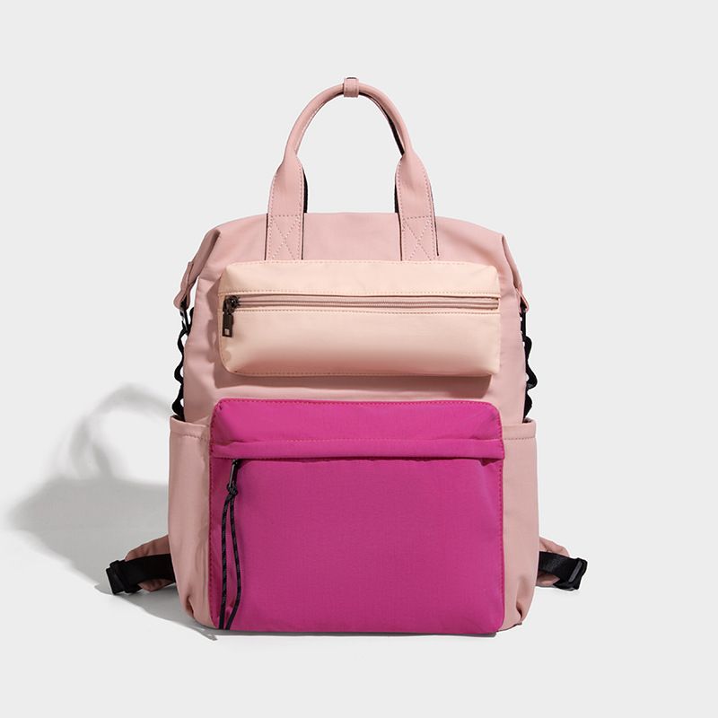 2025 Spring And Summer New College Students Color Collision Multi-pocket Fashion Travel Backpacks_voghion.com