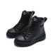 2024 New Black Versatile Height-Increasing Thick-Soled Short Martin Boots Simple Plus Size Women's Sports Casual Shoes_voghion.com