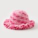 Hand-Knitted Ribbon-Trimmed Bucket Hat With Gradient Dye, Ruffled Brim, And Breathable Design For Women And Men Fisherman Hat_voghion.com