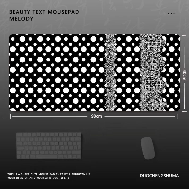 Mauspad mit dunkler Paisley-Textur, High-End-Trendmarke, extragroß, für Gaming, Büro, Tastatur, Schreibtischunterlage_voghion.com