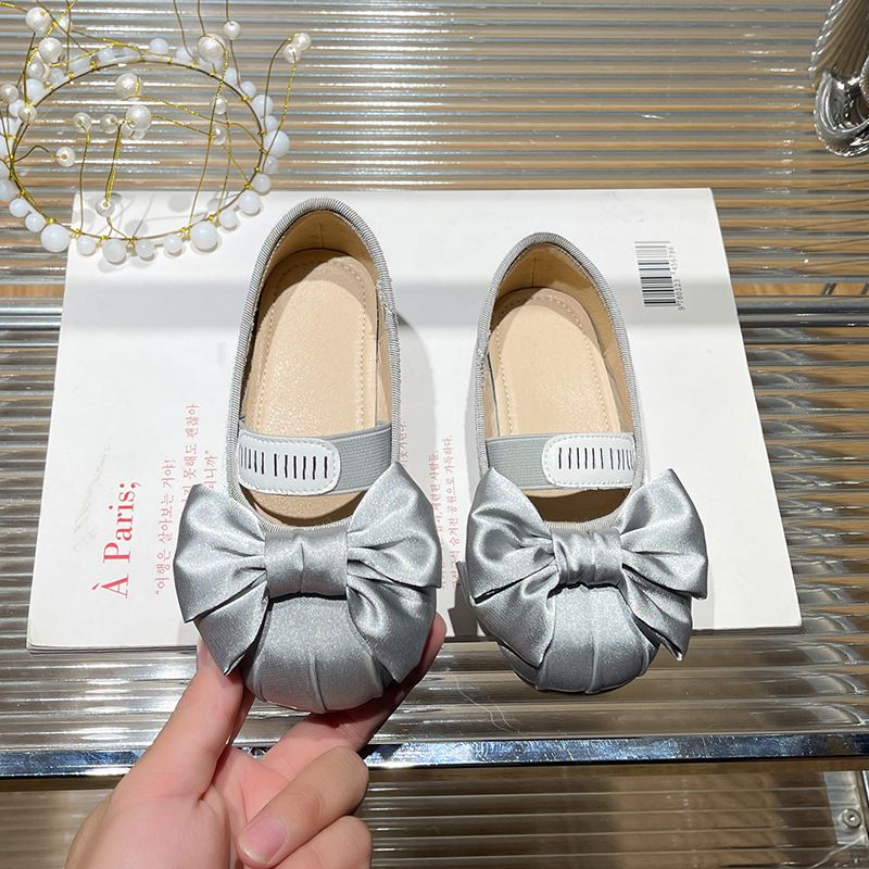Girls' Little Leather 2025 Spring And Autumn New Drs Ballet Silk Children's Princs For Big Kids Soft Sole Single_voghion.com