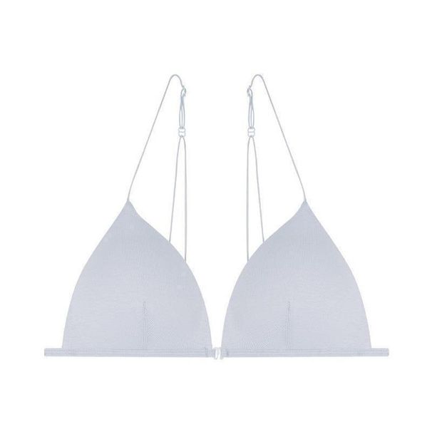 Intimo da donna, reggiseno a coppa triangolare senza anello in acciaio, spalline sottilissime in cotone sottile, splendido set di reggiseni con schiena scoperta_voghion.com