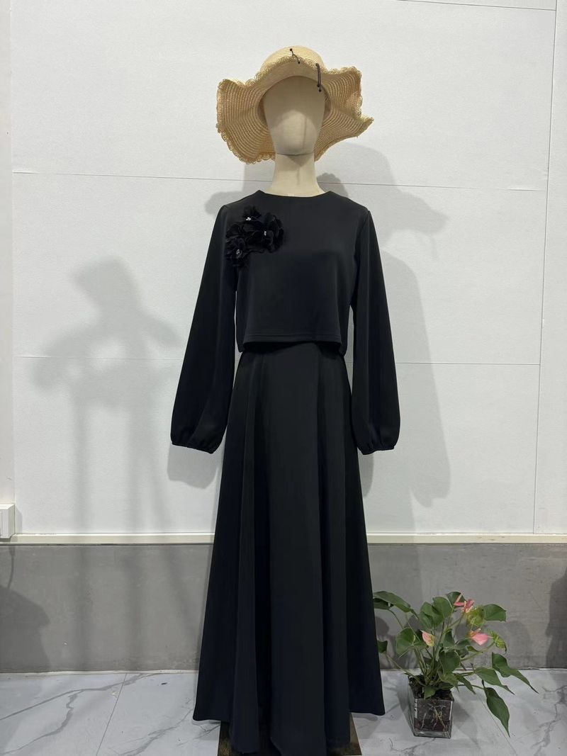 Robe ample à la mode pour femmes, ensemble deux pièces_voghion.com