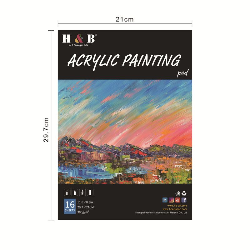 Carnet de croquis aquarelle A4 300 g/m² de qualité supérieure - Papier à base de pâte de bois sans acide pour artistes, peinture acrylique et à l'huile - Idéal pour les professionnels et les amateurs_voghion.com