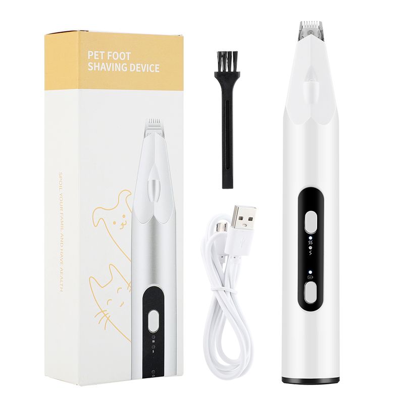 USB Rchargabl Low-Nois Dog Cat Foot Hair Trimmr Pt Grooming Tool Mini Elctrical Hair Clippr Shaving Trimmi_voghion.com