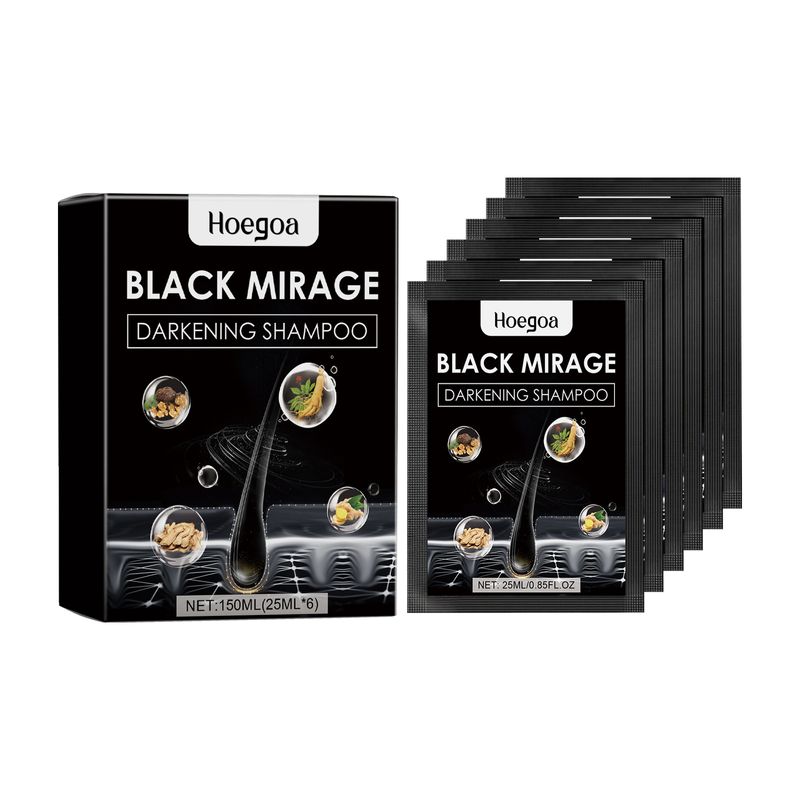 Black Hair Shampoo, Polygonum Multiflorum Essence Moisturizing and Nourishing Hair Natural Black Hair Supple and Shiny Shampoo_voghion.com