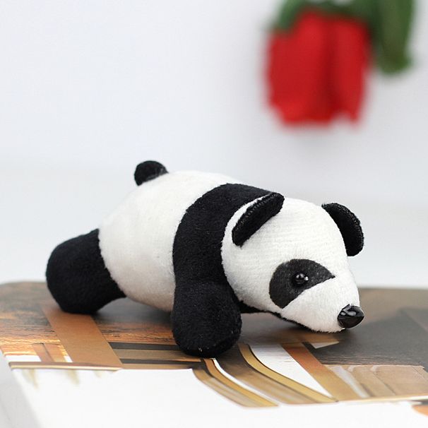 Adorable Plush Keychain Panda 10cm Soft Short Plush Toy With Filling Cotton Pp_voghion.com