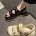 Favorite Type~Sport Sandal For Women 2024 Summer New Style Height Increae One Day Velcro Sand Thick Bottom Beach_voghion.com
