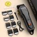 Professional Metal Hair Clipper With LED Display - Cordless Electric Trimmer For Precision Haircuts_voghion.com
