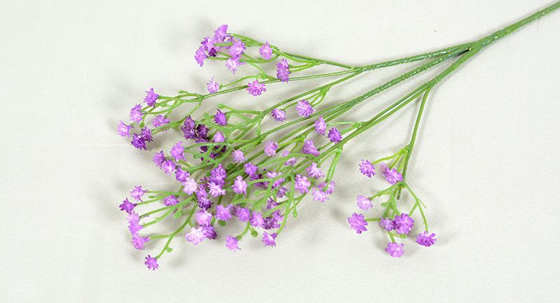 Simulated single baby's breath, fake flower plastic flower ornaments, wedding decoration hand-held flower soft rubber hand feeling baby's breath_voghion.com