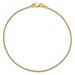 14K 9 Inch 1.4mm Round Open Link Cable With Lobster Clasp Anklet_voghion.com