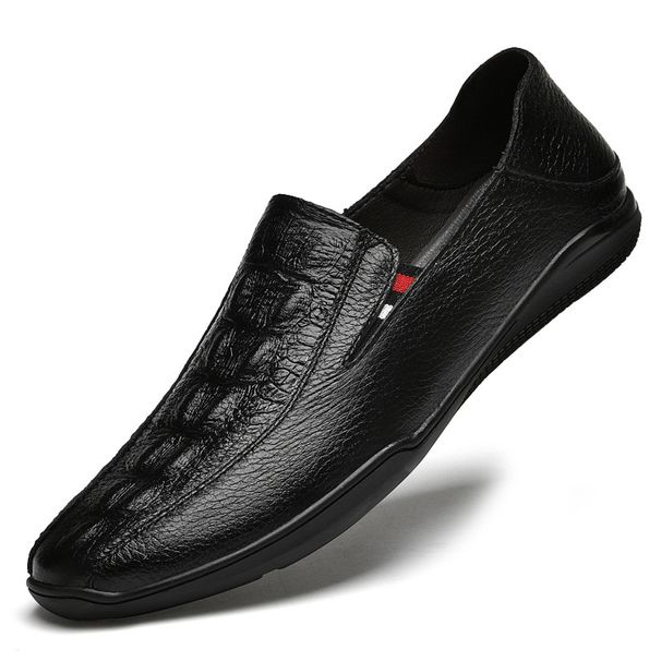 Slipper mit geprägtem Krokodilmuster und weicher Sohle – Freizeitschuhe für Herren_voghion.com