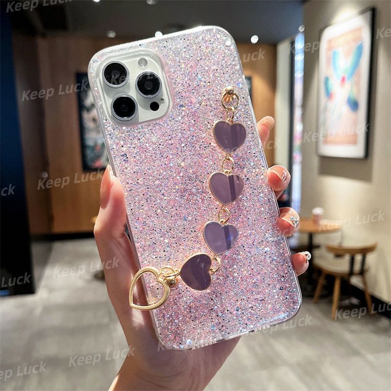 Zachte Liefde Warmte Bacelet Telefoon Case Fo iPhone 14 13 12 11 Po Max X XS XR 7 8 plus 14Plus 12mini 13mini Terug Keten_voghion.com