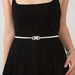 Women's Decorative Simple Thin Metal Elastic Belt Korean Style Versatile Fashion Waist Chain For Skirts_voghion.com